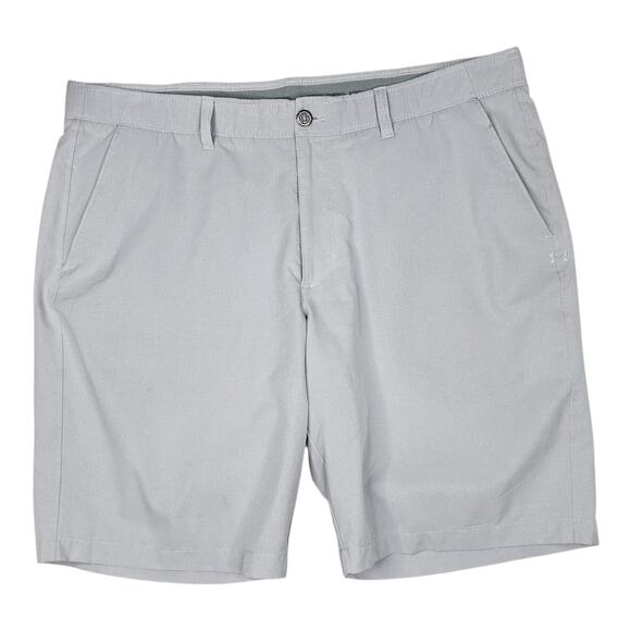 Under Armour Heat Gear Loose Fit grey flat front shorts men's size 40 waist - Picture 1 of 6